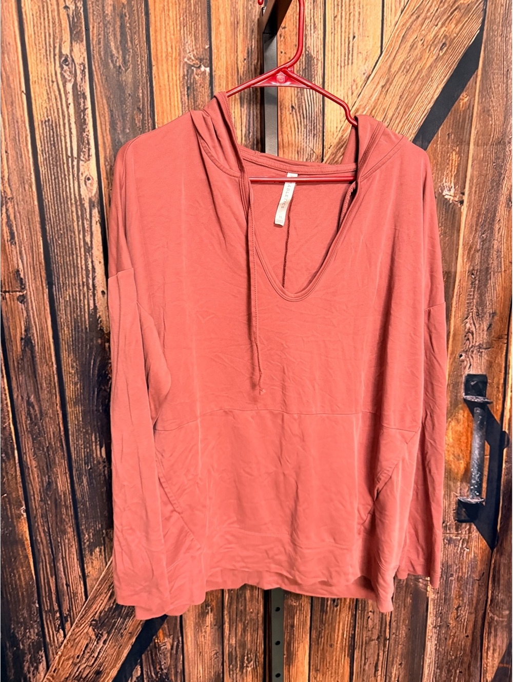 Fabletics Women's Medium Rust Hoodie Sweatshirt